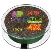 Шнур плетёный KYODA SteelTex green 4X d-0,16 мм, L-150 м,зеленый,7,80 кг