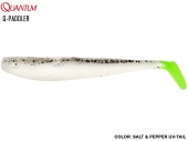 Силиконовая приманка Quantum-Mann's Q-Paddler 10cm #02-Salt&Pepper UV-Tail