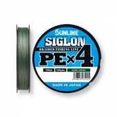 Шнур Sunline SIGLON PE X4 (dark green) 150 m #0.4, (6 lb, 2.9kg)