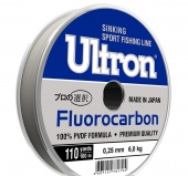 Флюорокарбон ULTRON Fluorocarbon 0,40 мм, 14,0 кг, 100 м, прозрачная