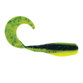 Силиконовая приманка Big Bite Baits Curl Tail Crappir Minnr 2-05 Junebug/Chartreuse