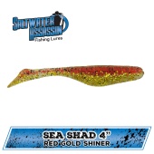 Силиконовая приманка Bass Assassin Sea Shad 4" (Red/Gold Shiner)