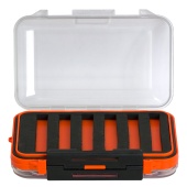 Коробка двусторонняя для мух и мормышек оранжевая (145х85х40 мм) C-013 / ZY-12