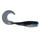 Силиконовая приманка Big Bite Baits Curl Tail Crappir Minnr 2-01 Black Neon/Pearl Silver