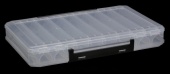 Коробка пластиковая двусторонняя  для воблеров большая, 18 ячеек (340 х 210 х 50 мм)
