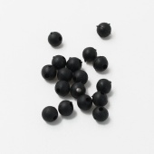 Бусина фидерная Namazu Soft Beads, PVC, d-6 мм, круглая, цв. черный (20 шт.)