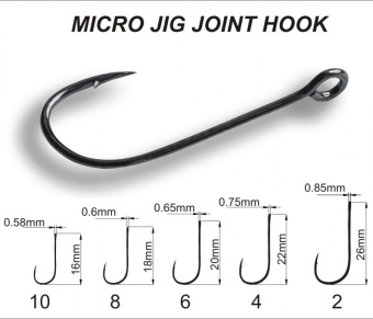 Одинарный крючок CRAZY FISH Micro Jig Joint Hook MJJH10_10
