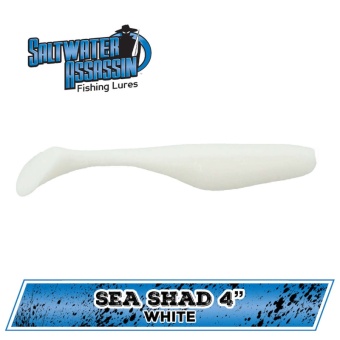 Силиконовая приманка Bass Assassin Sea Shad 4  (White)