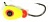 Мормышка вольфрамовая "Condor", капля с ушком, d 5,0 мм, вес 1,8 гр, обмазка малек, лимон