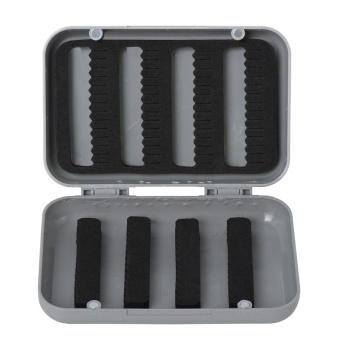 Коробка для мормышек, магнит.крышка, цвет серый пластик(110х70х25 мм)