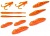 Мягкая приманка FishUp (набор) оранжевый