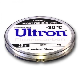 Леска ULTRON Fluorocarbon 0,22 мм, 5,0 кг, 25 м, прозрачная